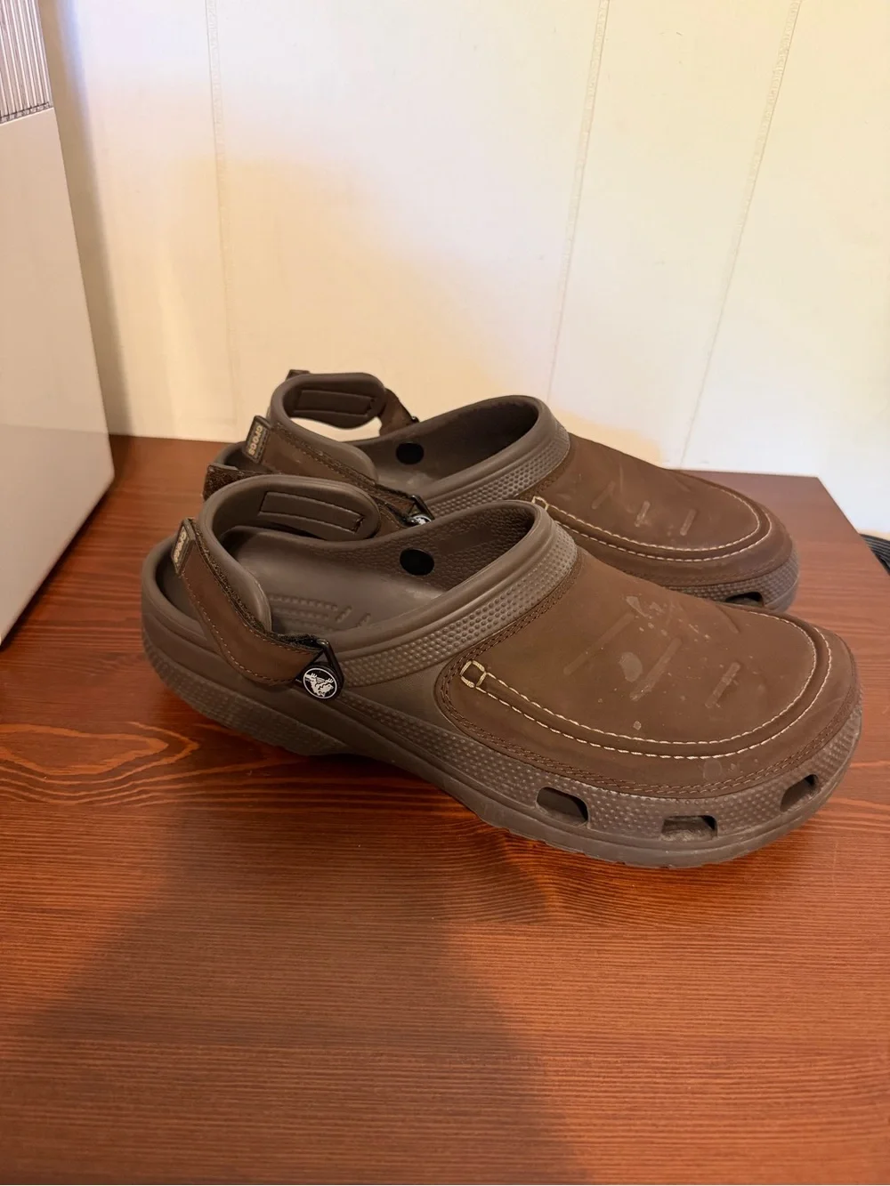 CROCS Brown Classic Clog Slip-On with Heel Strap